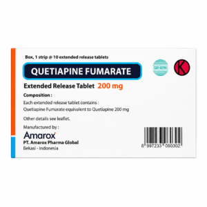 Quetiapine Fumarate 200 mg Box, 1 strip @ 10 tablet